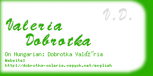valeria dobrotka business card
